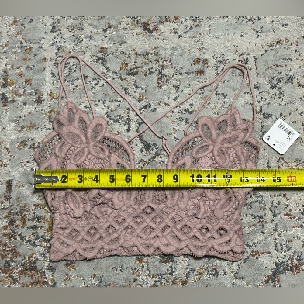 Free People FP One Adella Bralette Rosewood size Medium NEW - Picture 5 of 11